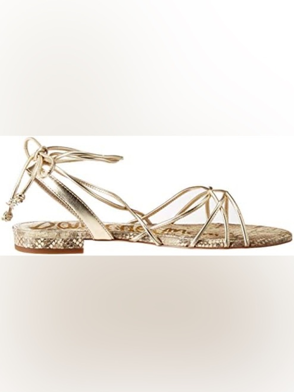Sam Edelman | Tihana Metallic Strappy Sandals in Gold Napa